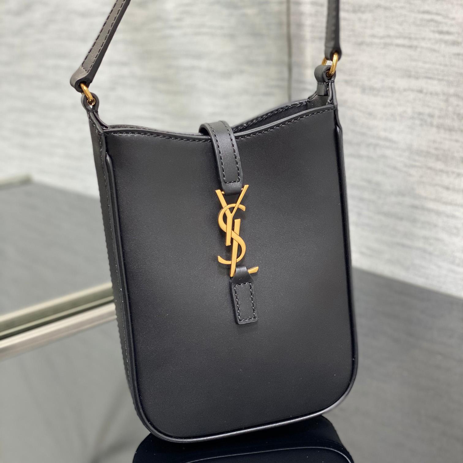 Saint Laurent Le 5 À 7 Mini Vertical In Shiny Leather - PerfectKickZ