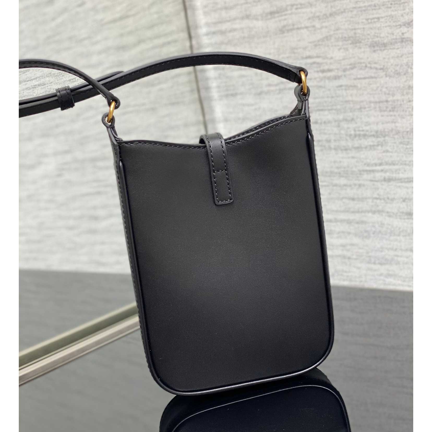 Saint Laurent Le 5 À 7 Mini Vertical In Shiny Leather - PerfectKickZ