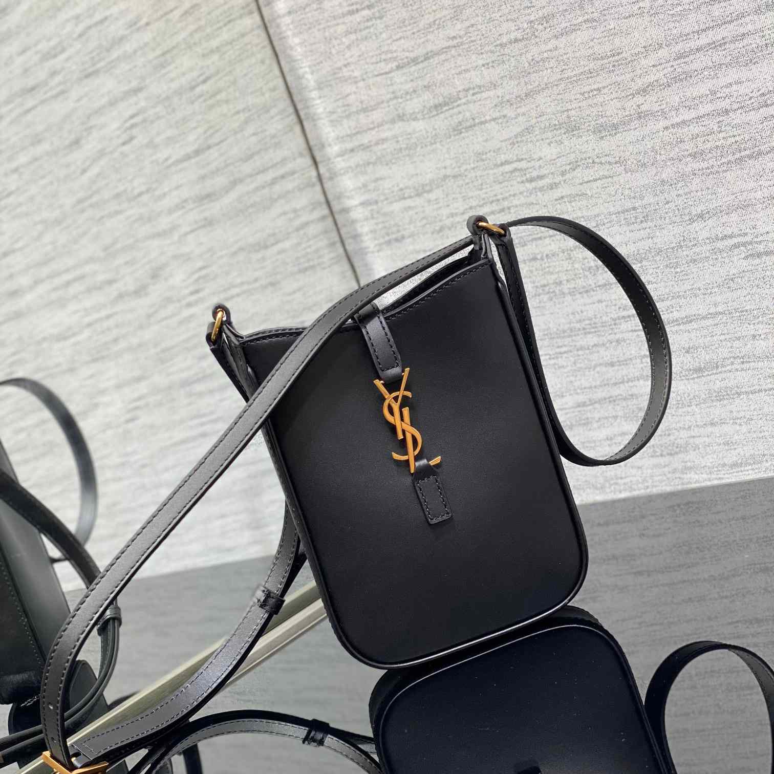 Saint Laurent Le 5 À 7 Mini Vertical In Shiny Leather - PerfectKickZ