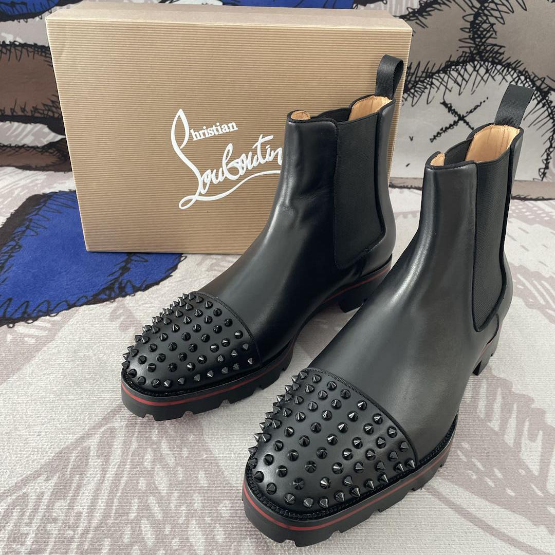 Christian Louboutin Melon Spikes Ankle boots - Calf Leather And Spikes - Black - PerfectKickZ
