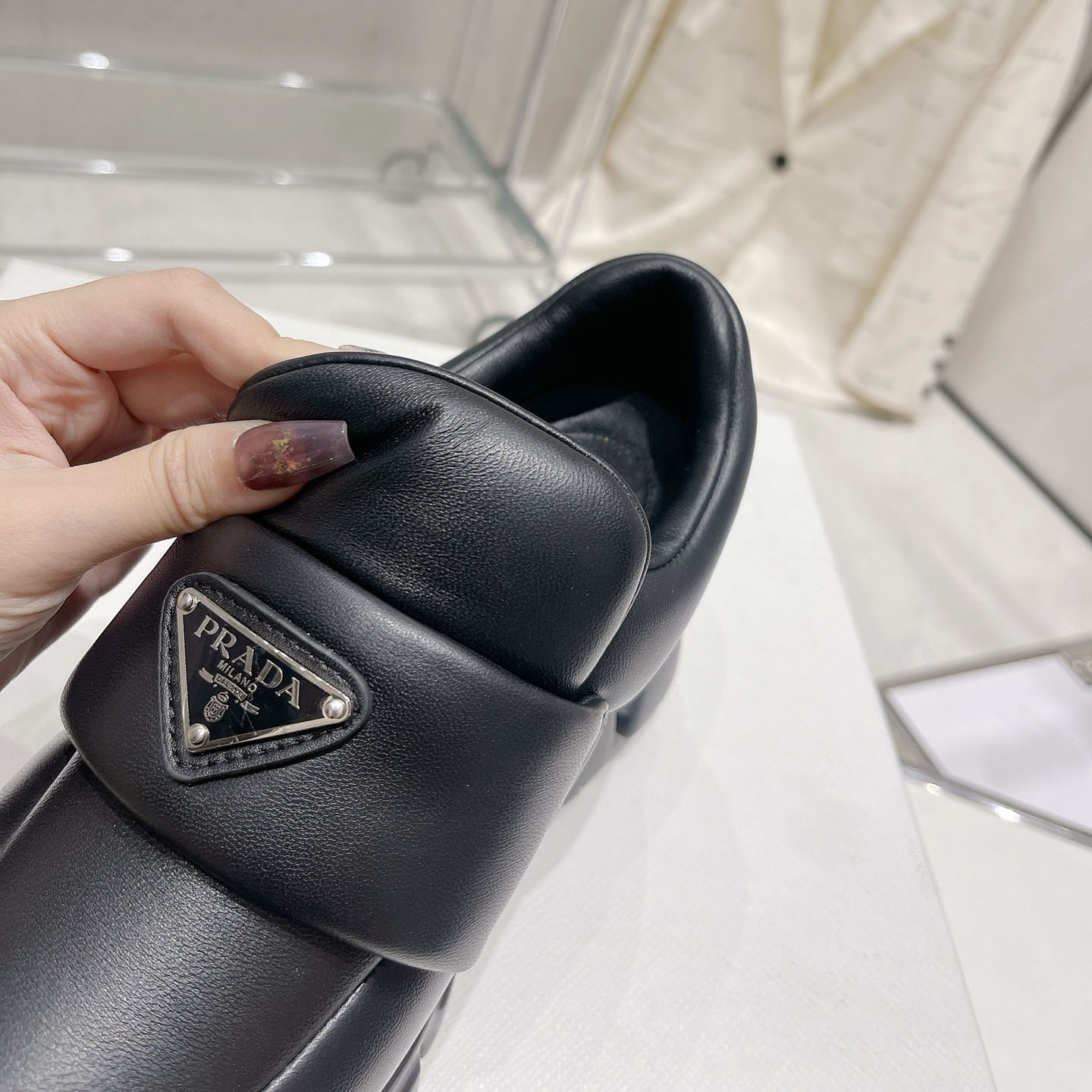 Prada Soft padded Nappa Leather Loafers - PerfectKickZ