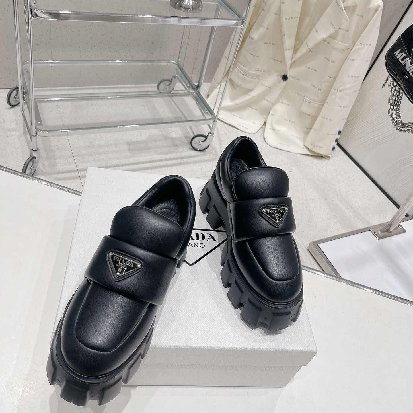 Prada Soft padded Nappa Leather Loafers - PerfectKickZ