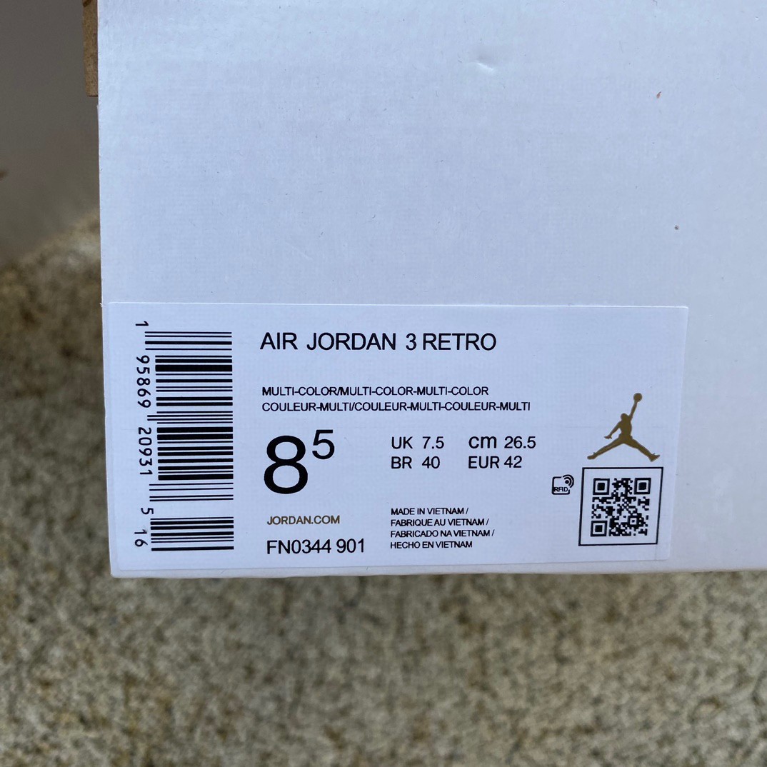 J Balvin x Air Jordan 3  Basketball Shoes   FN0344-901 - PerfectKickZ