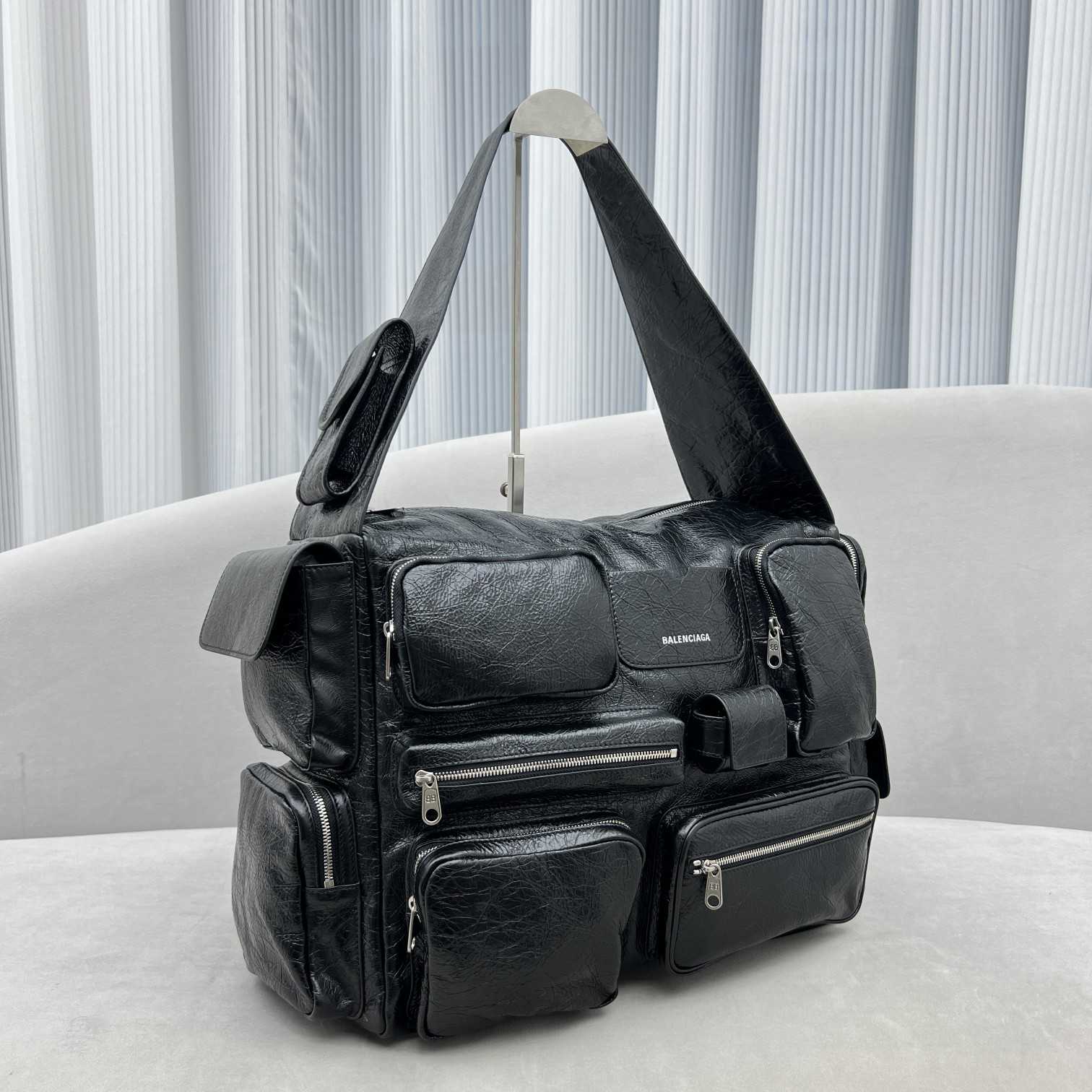Balenciaga Logo Zipped Shoulder Bag(40x28x18cm) - PerfectKickZ