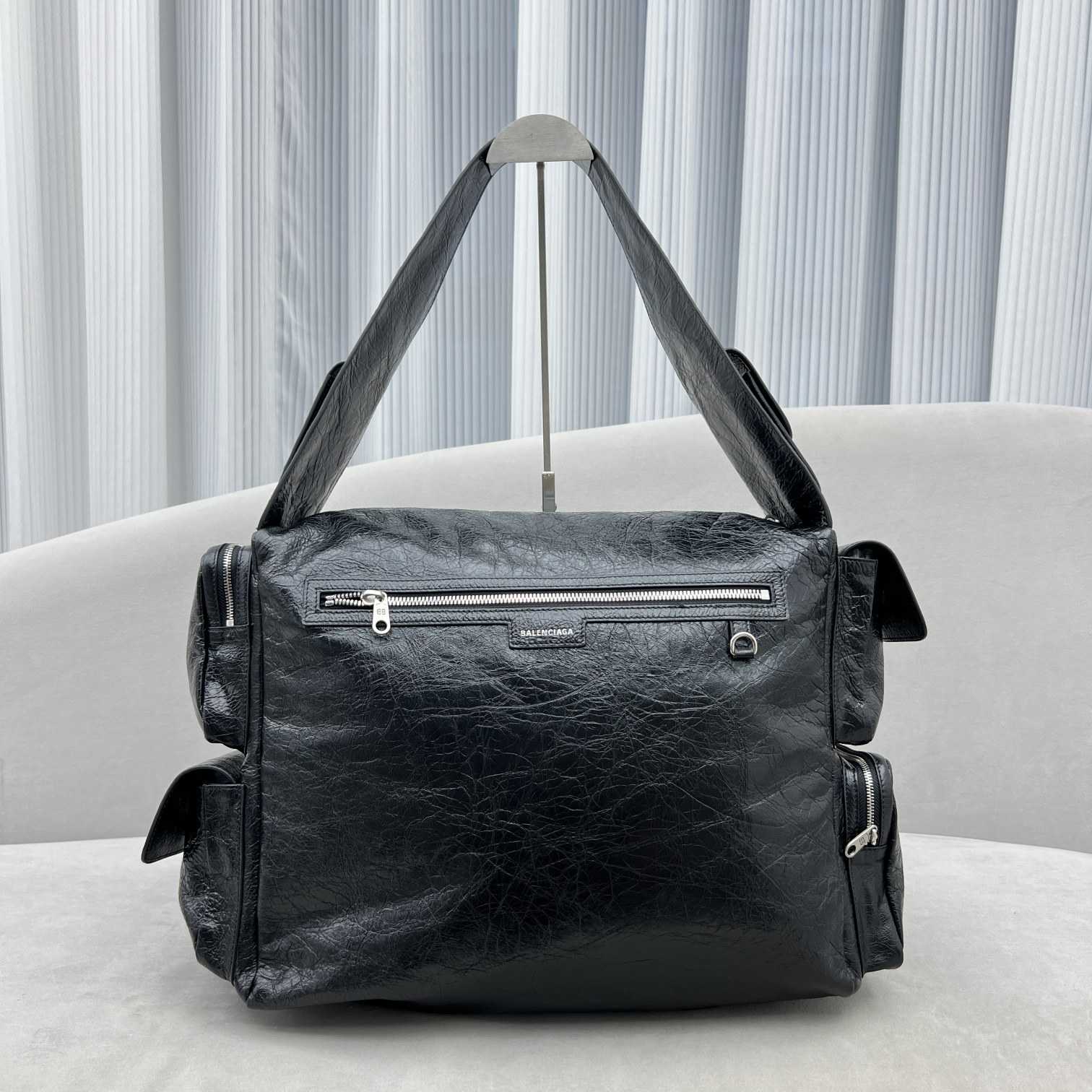 Balenciaga Logo Zipped Shoulder Bag(40x28x18cm) - PerfectKickZ