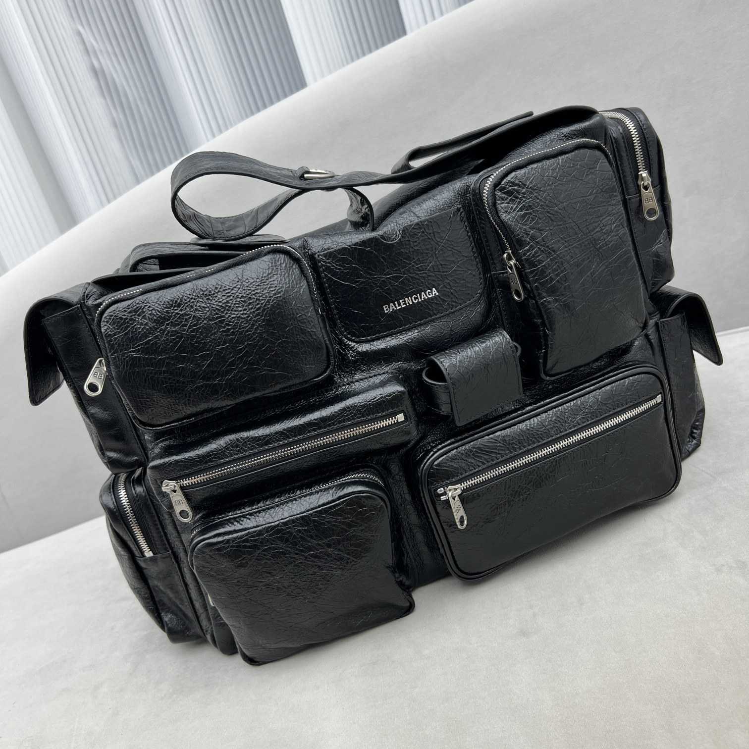 Balenciaga Logo Zipped Shoulder Bag(40x28x18cm) - PerfectKickZ