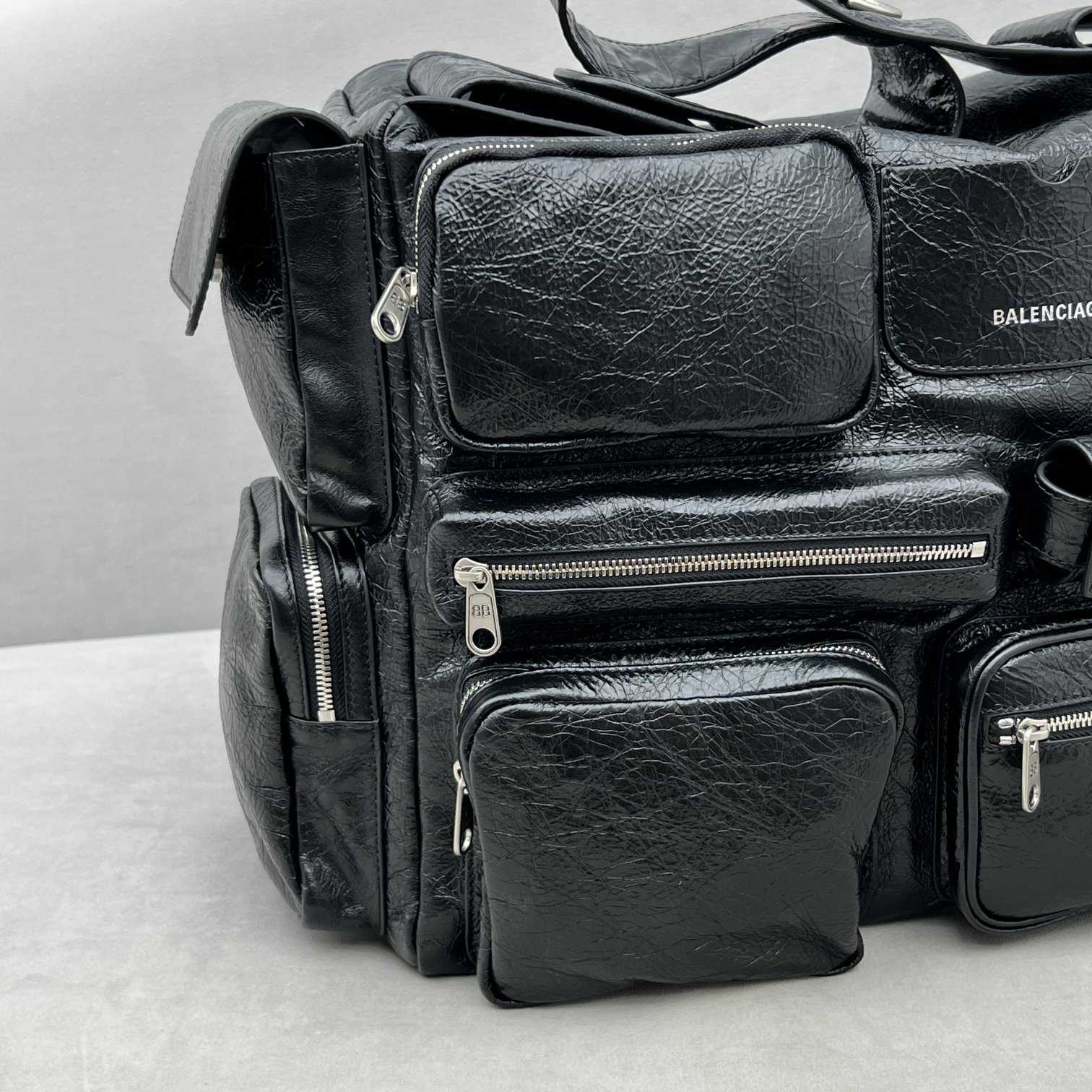 Balenciaga Logo Zipped Shoulder Bag(40x28x18cm) - PerfectKickZ