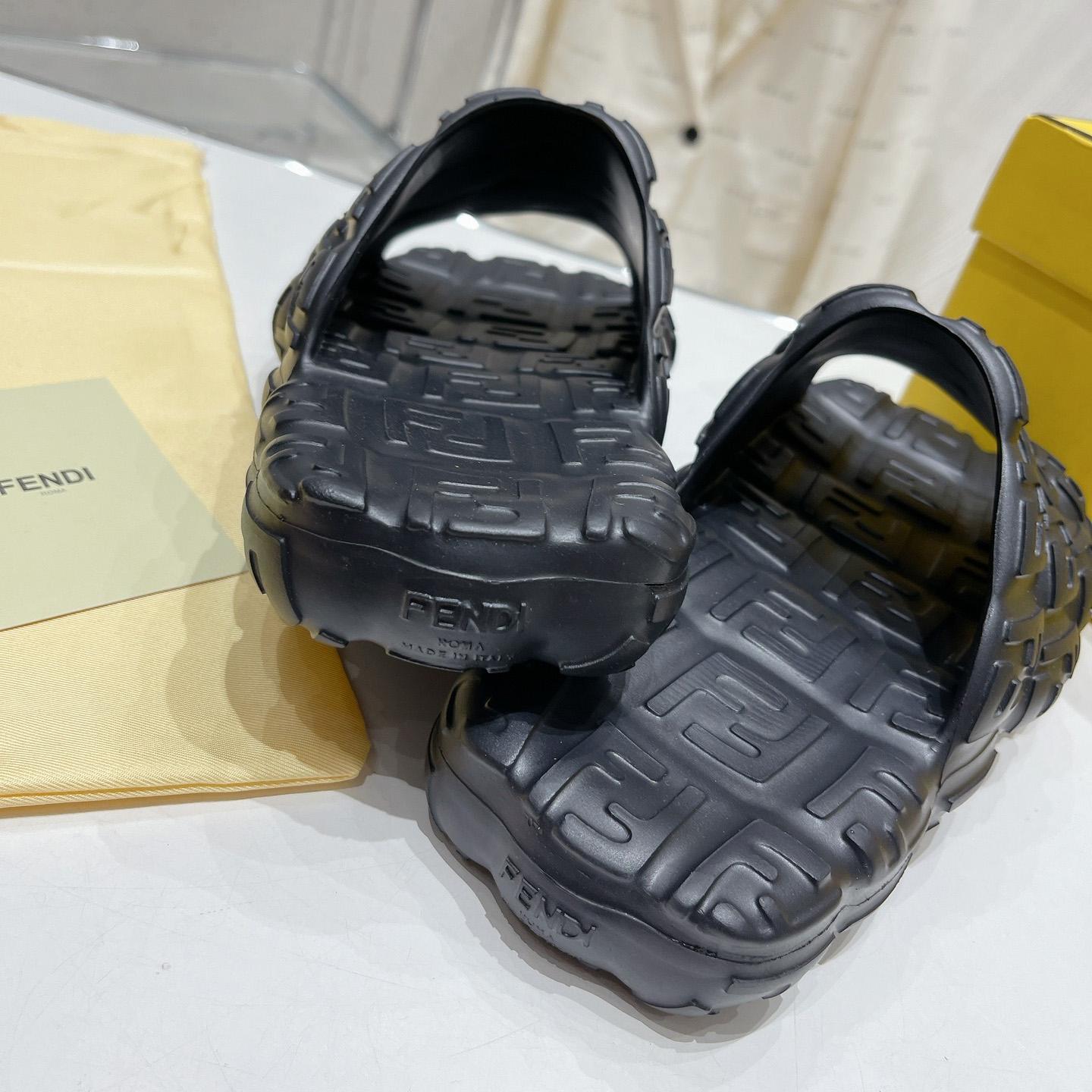 Fendi Cloud Slides Orange Rubber Slides - 