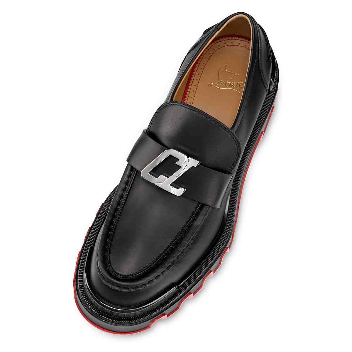 Christian Louboutin CL Moc Dune Loafers - Calf leather - Black - PerfectKickZ