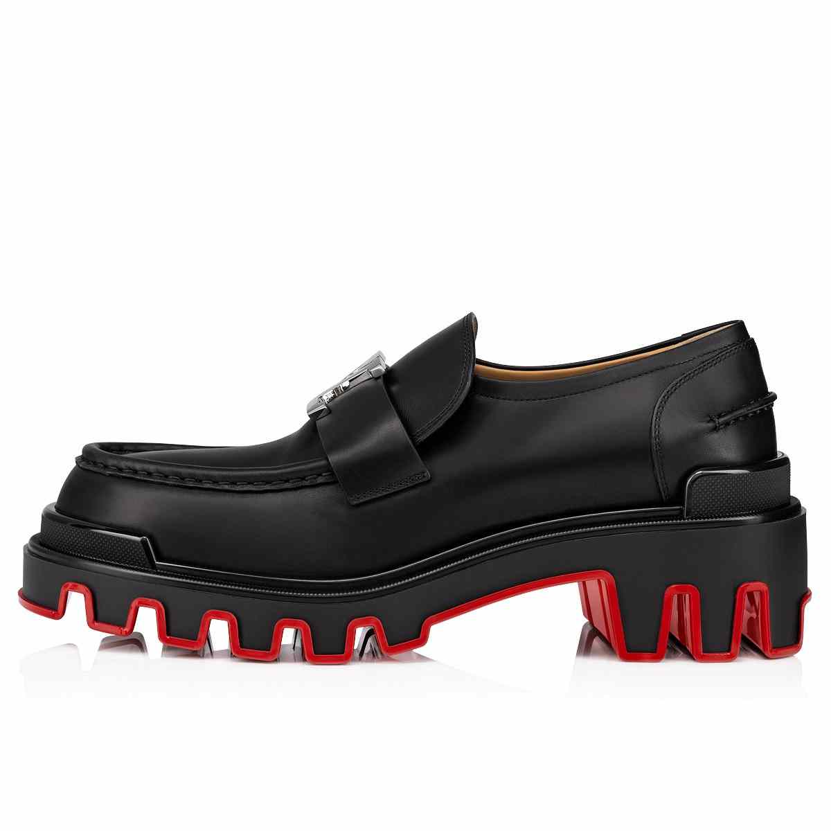 Christian Louboutin CL Moc Dune Loafers - Calf leather - Black - PerfectKickZ