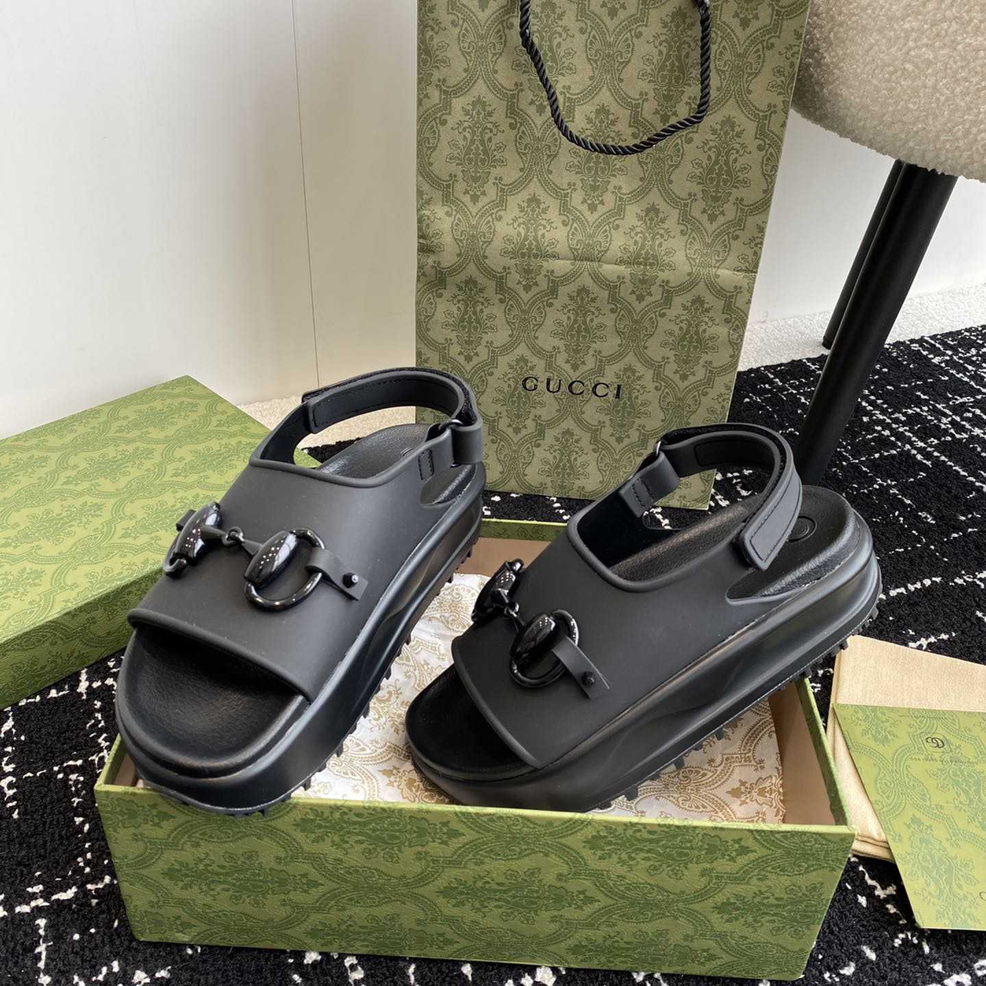 Gucci Horsebit Flatform Sandal - PerfectKickZ