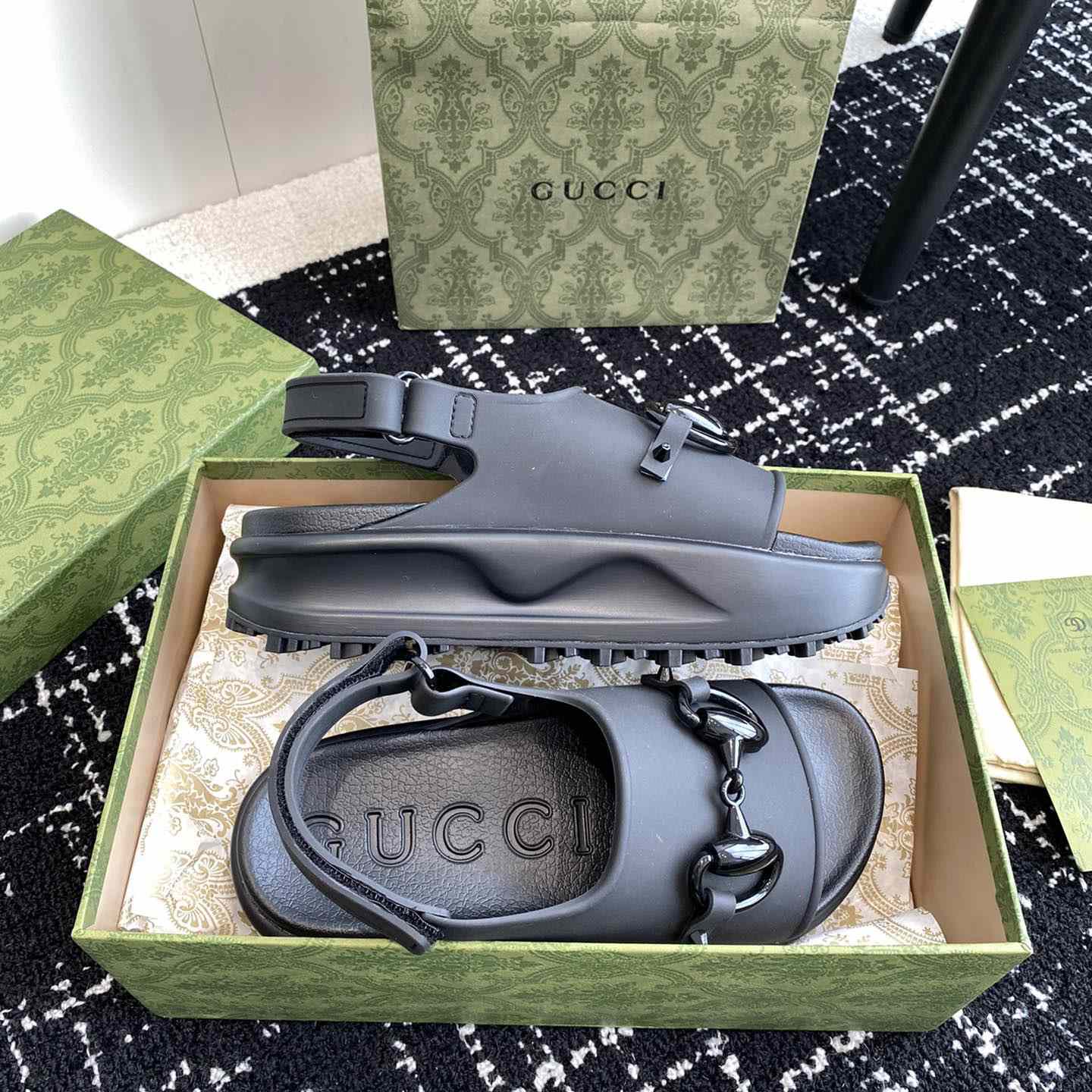 Gucci Horsebit Flatform Sandal - 
