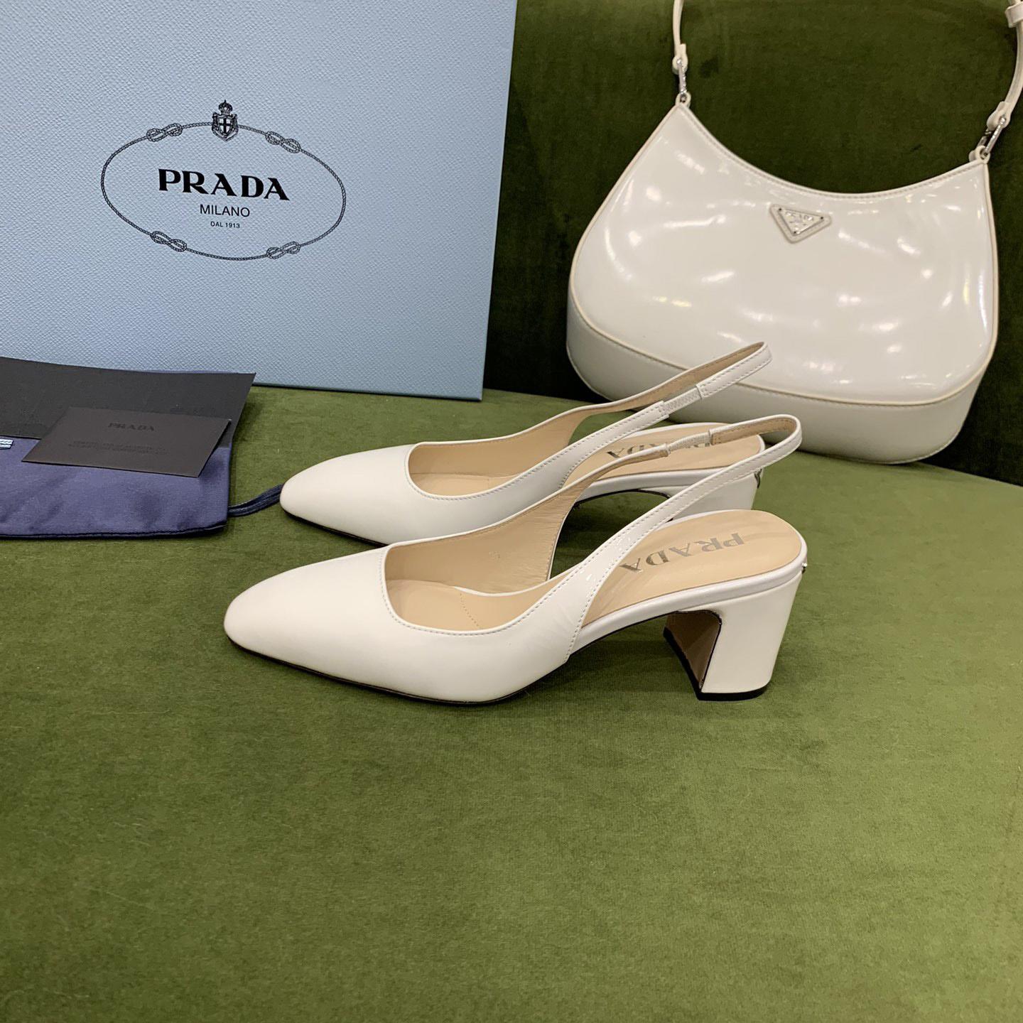 Prada Patent-leather Slingback Pumps - PerfectKickZ