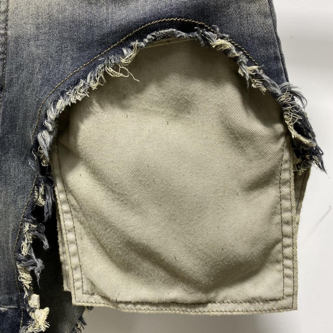 Rick Owens High Cut Denim Shorts - 