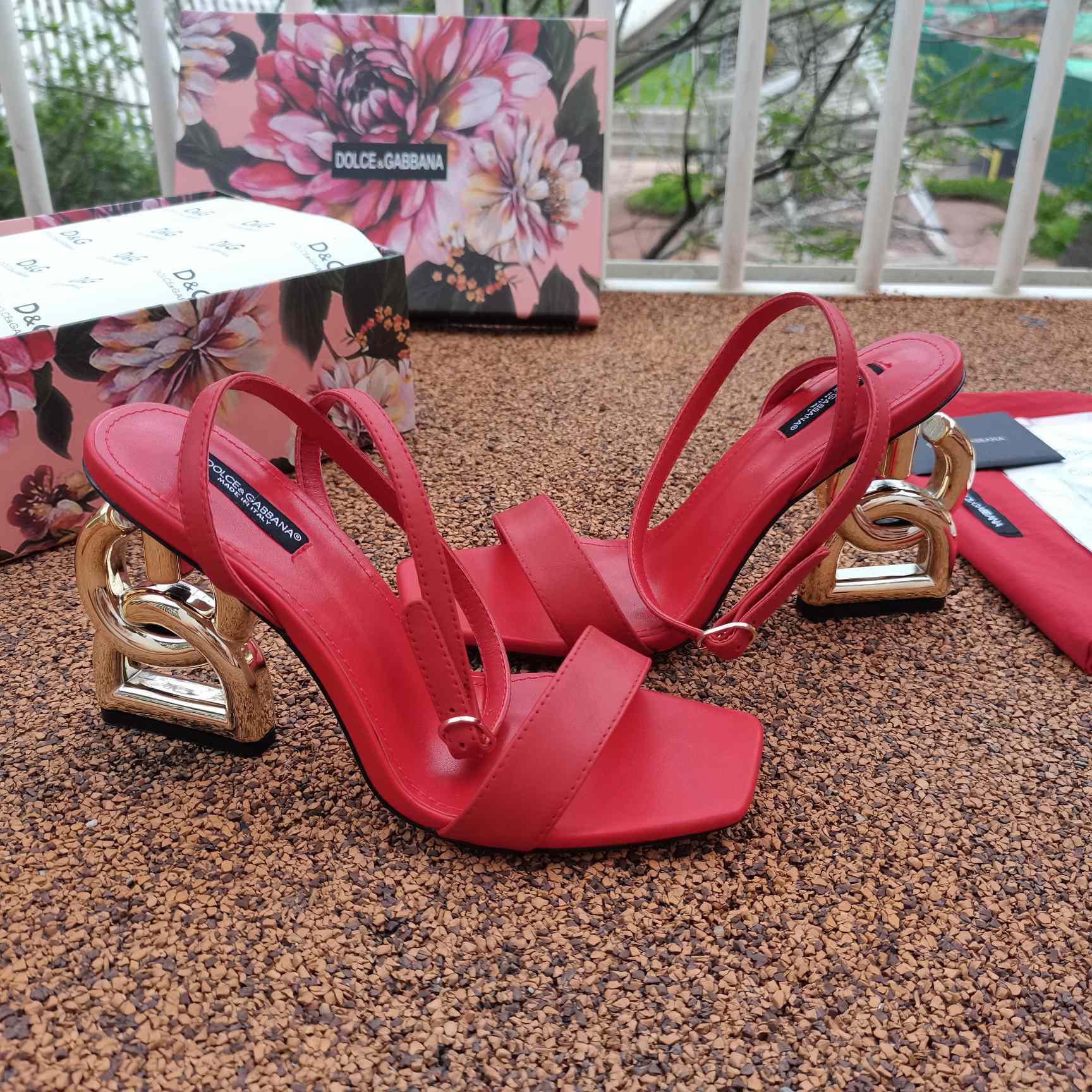 Dolce & Gabbana Keira DG Heel Sandals - PerfectKickZ