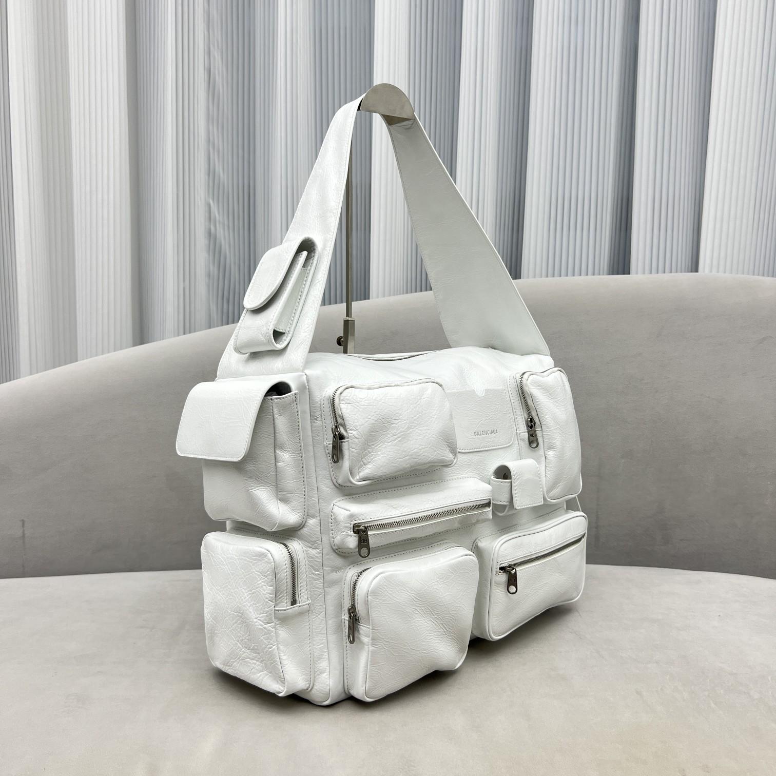 Balenciaga Logo Zipped Shoulder Bag(40x28x18cm) - PerfectKickZ