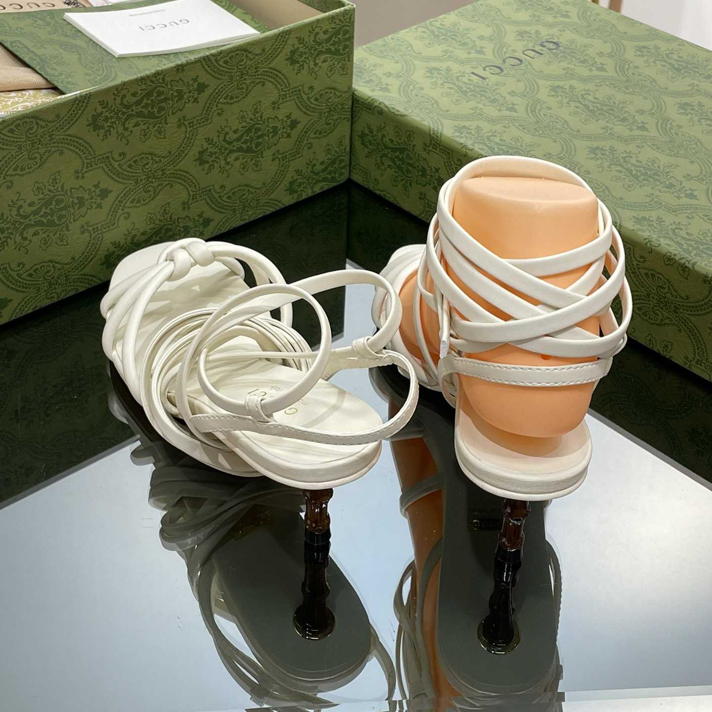 Gucci Women's Strappy Sandal With Bamboo - PerfectKickZ