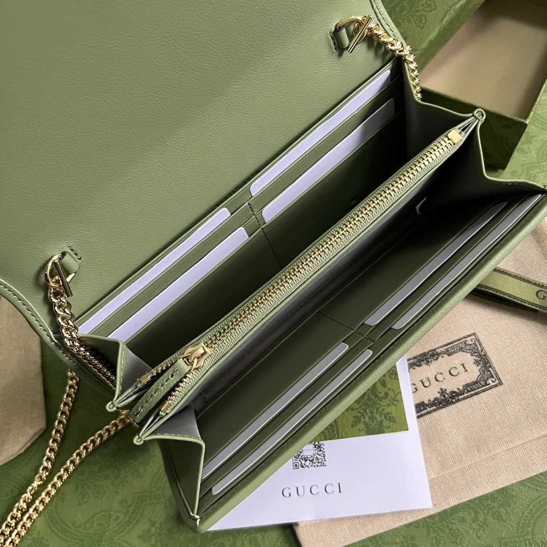 Gucci Blondie Continental Chain Wallet(21x10.5cm) - PerfectKickZ