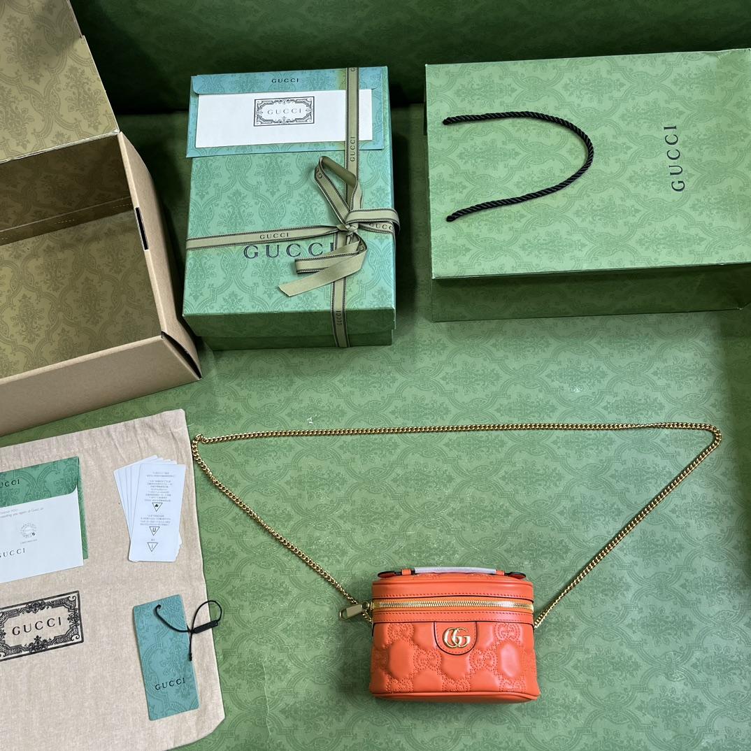 Gucci GG Matelassé Top Handle Mini Bag(16-10.5-5cm) - PerfectKickZ