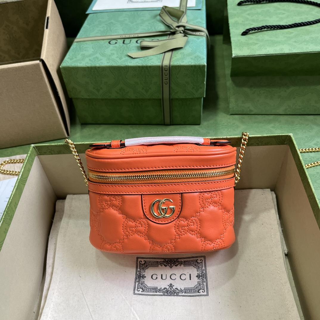 Gucci GG Matelassé Top Handle Mini Bag(16-10.5-5cm) - PerfectKickZ