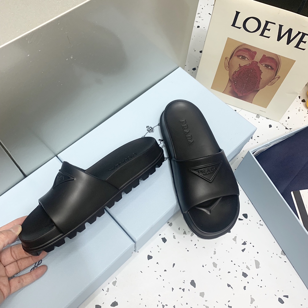 Prada Rubber Sandals  - PerfectKickZ