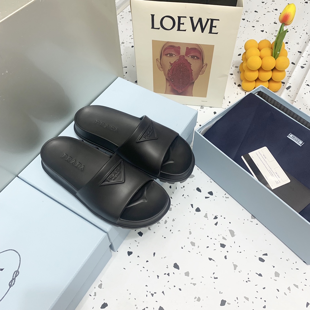 Prada Rubber Sandals  - PerfectKickZ