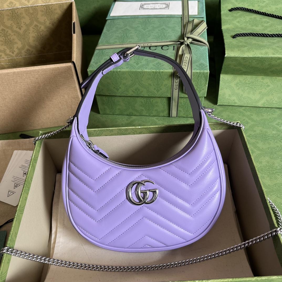 Gucci GG Marmont Half-Moon-Shaped Mini Bag(21.5-11-5cm) - PerfectKickZ