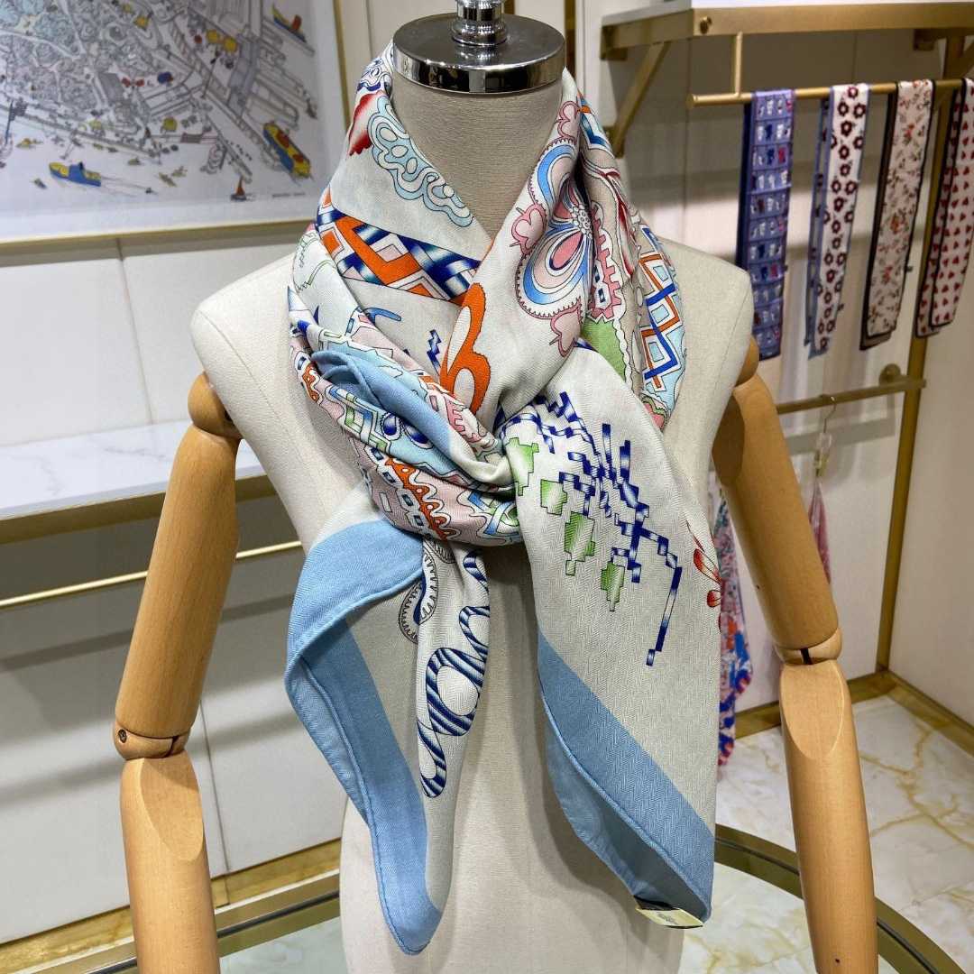 Hermes En Attendant Ulysse Shawl 140 - PerfectKickZ