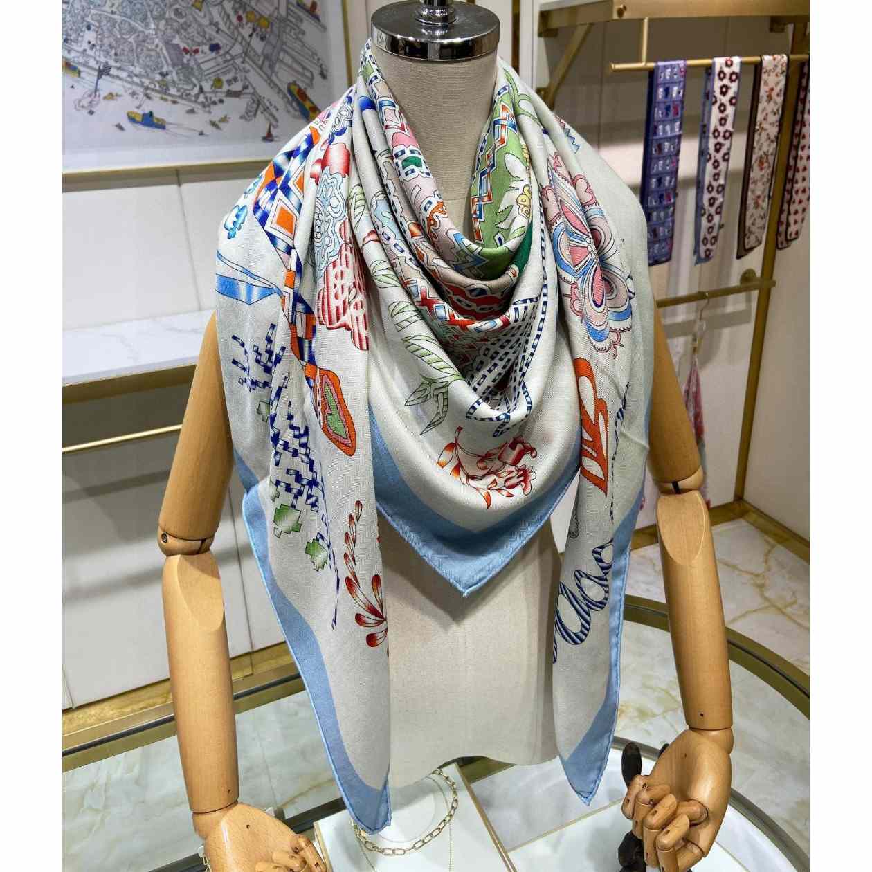 Hermes En Attendant Ulysse Shawl 140 - PerfectKickZ