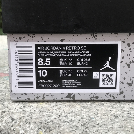Air Jordan 4 Craft “Olive” Sneaker         FB9927-200  - PerfectKickZ