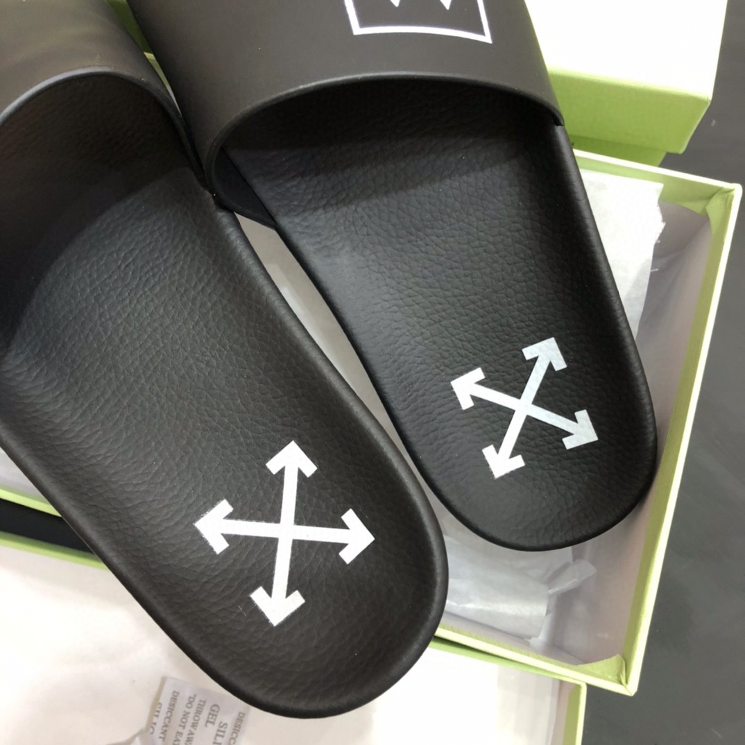 Off White Double Arrow Camouflage Print Slides - PerfectKickZ