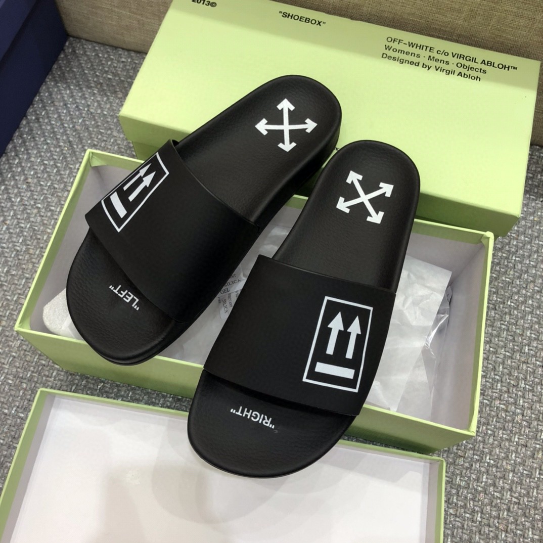 Off White Double Arrow Camouflage Print Slides - PerfectKickZ