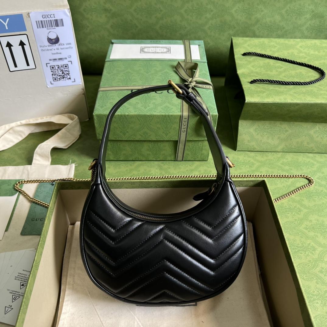 Gucci GG Marmont Half-Moon-Shaped Mini Bag(21.5-11-5cm) - PerfectKickZ