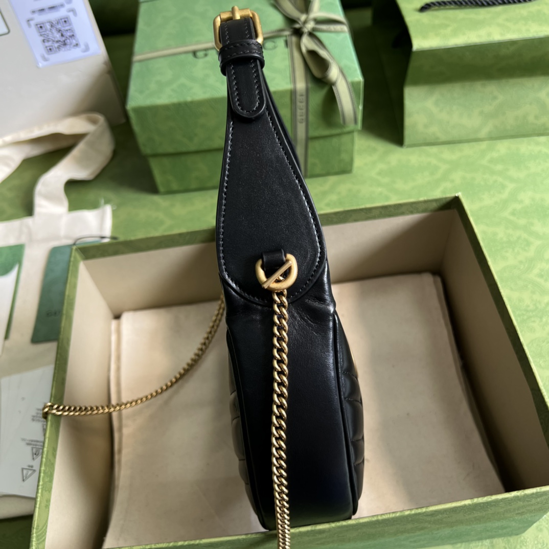 Gucci GG Marmont Half-Moon-Shaped Mini Bag(21.5-11-5cm) - PerfectKickZ