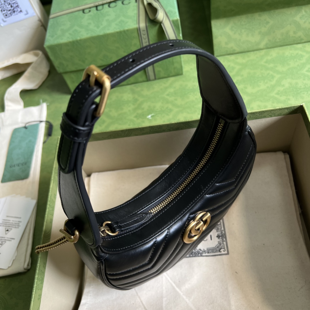 Gucci GG Marmont Half-Moon-Shaped Mini Bag(21.5-11-5cm) - PerfectKickZ