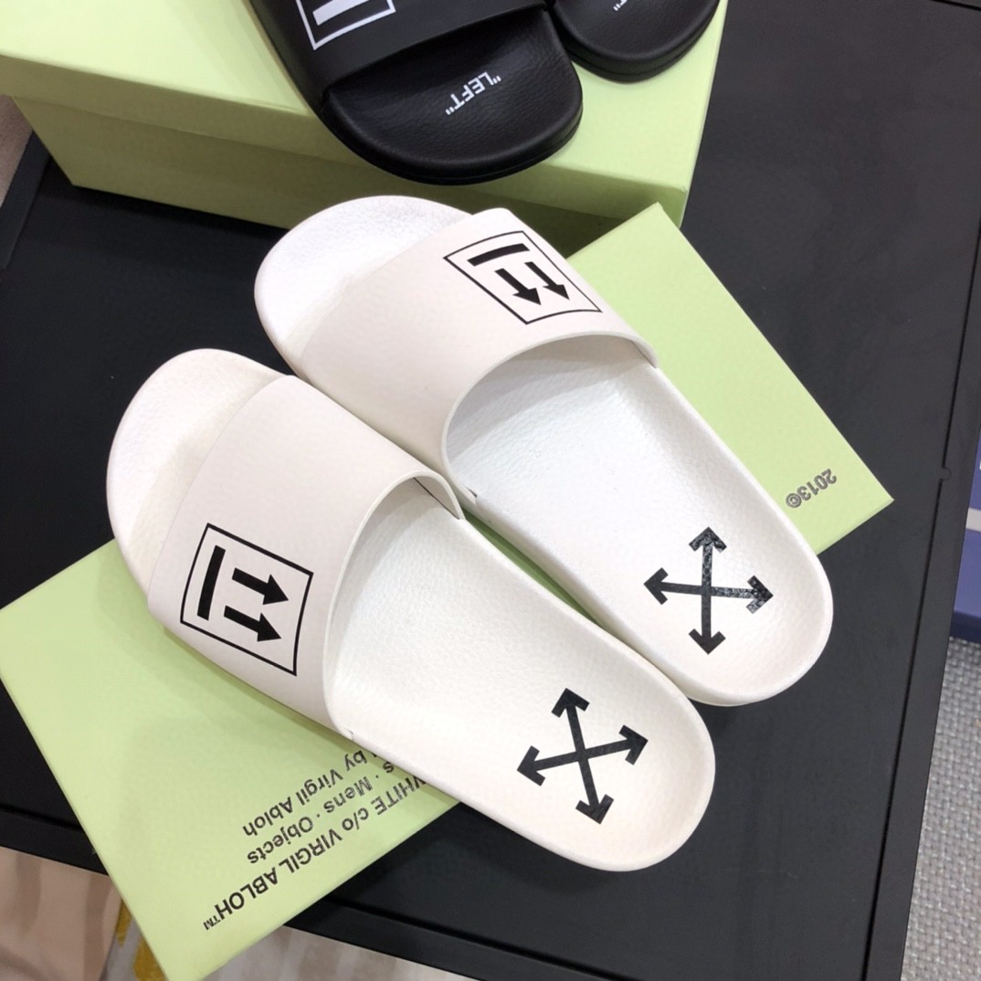 Off White Double Arrow Camouflage Print Slides - PerfectKickZ
