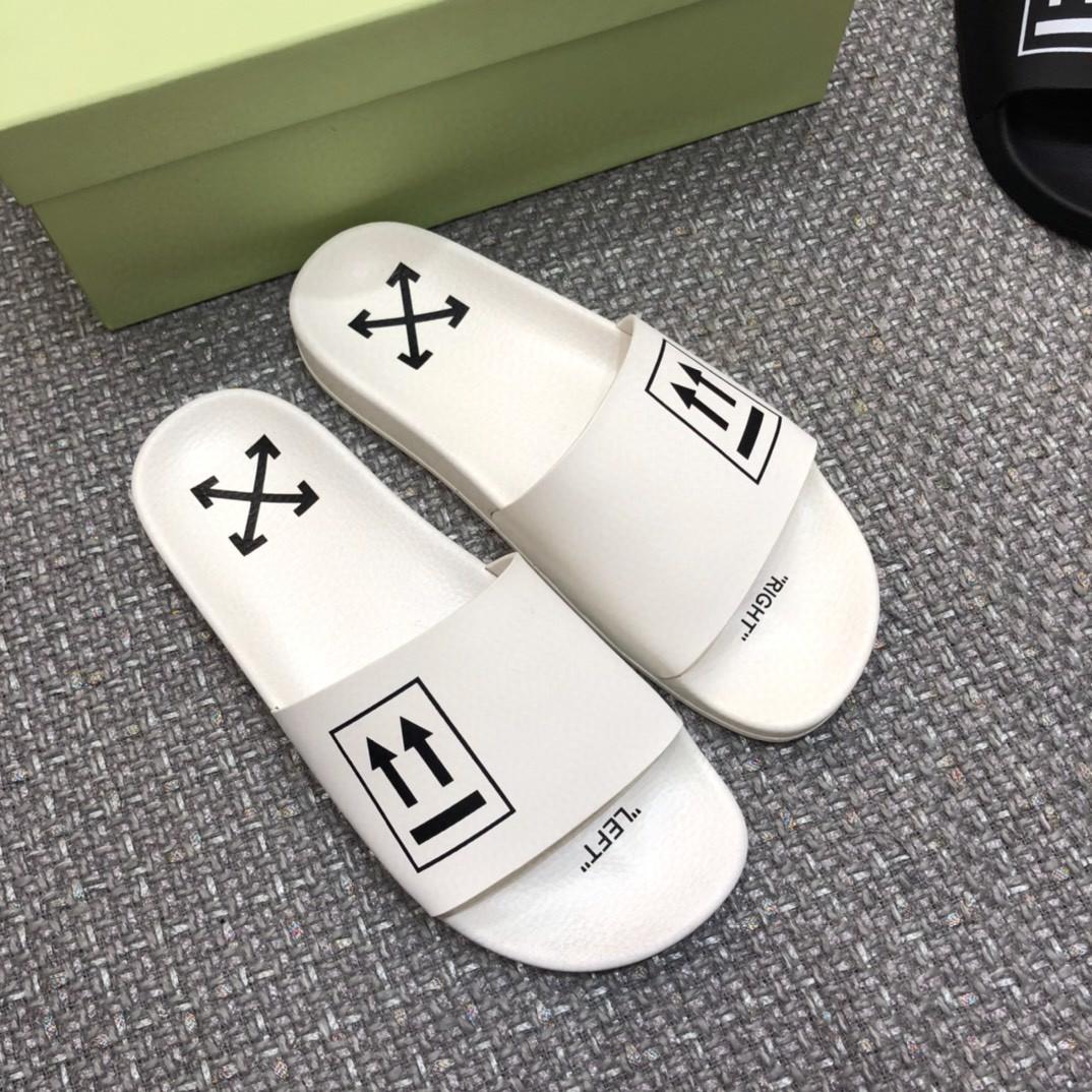 Off White Double Arrow Camouflage Print Slides - PerfectKickZ