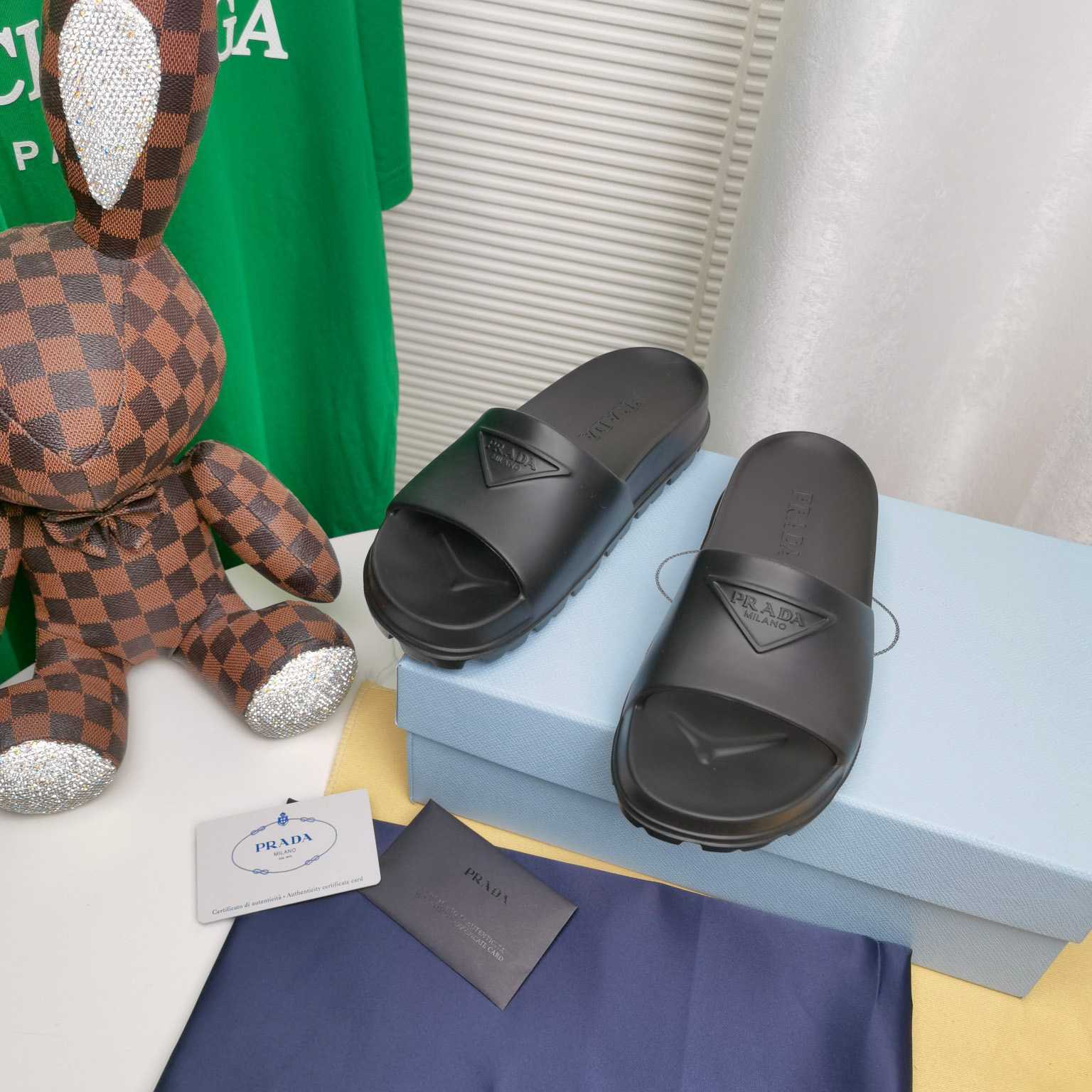 Prada Rubber Slides - 