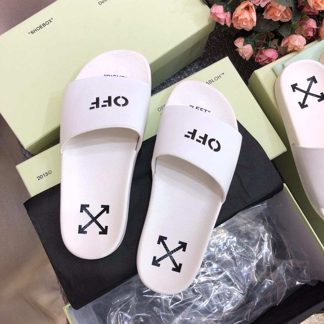 Off White Printed Pool Slider - PerfectKickZ