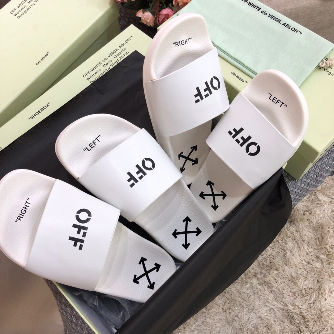 Off White Printed Pool Slider - 