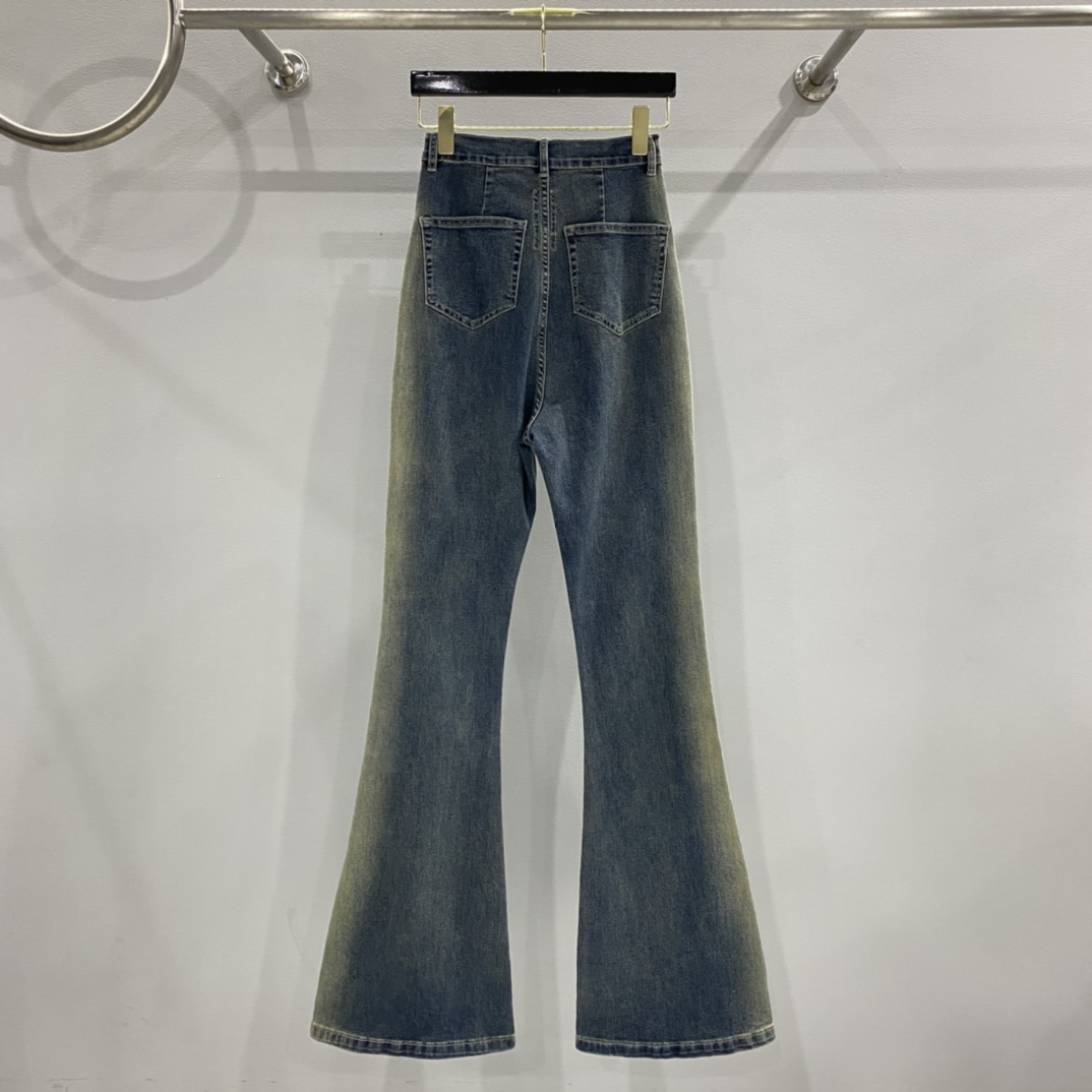 Rick Owens Drkshdw Blue Bolan Bootcut Jeans - PerfectKickZ