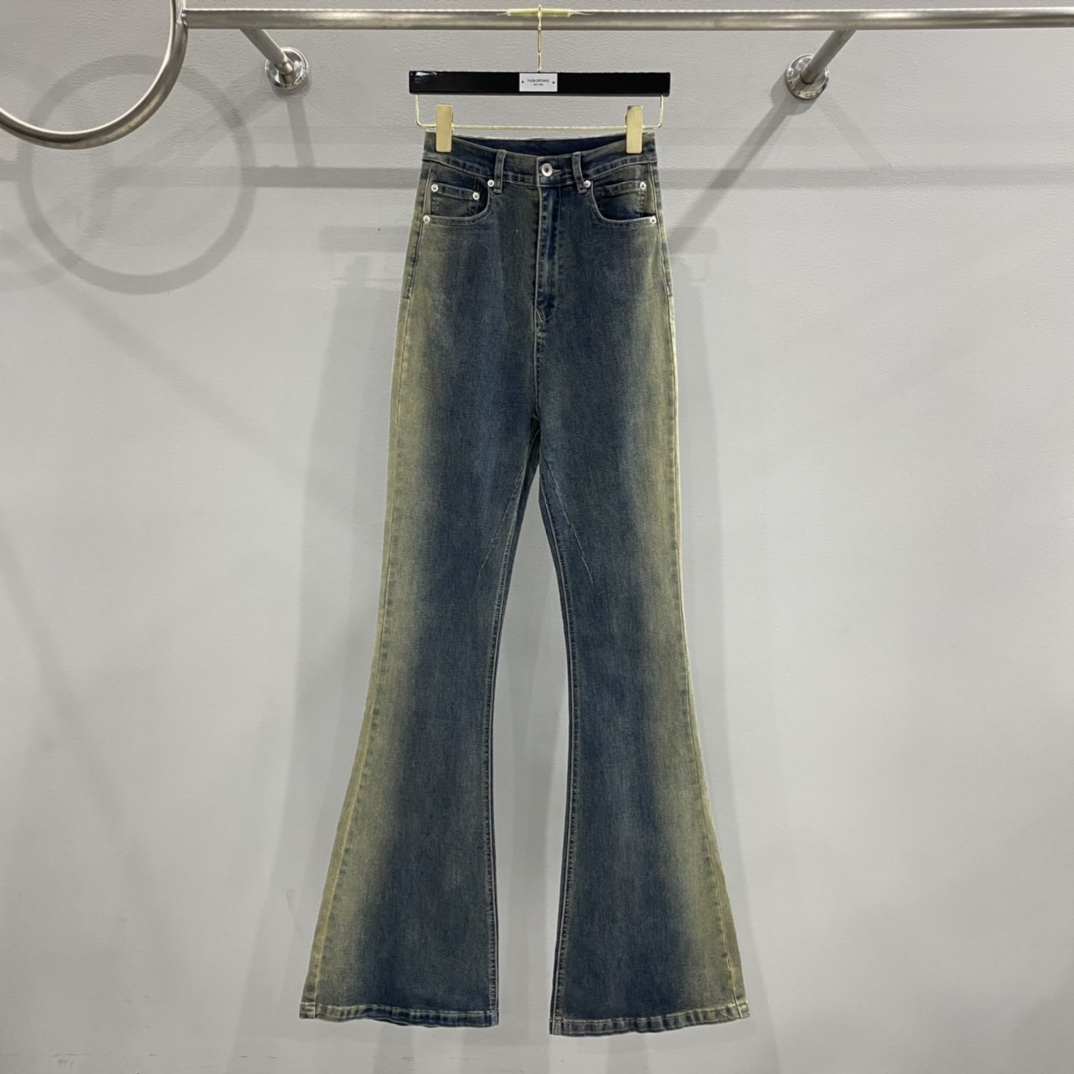 Rick Owens Drkshdw Blue Bolan Bootcut Jeans - PerfectKickZ