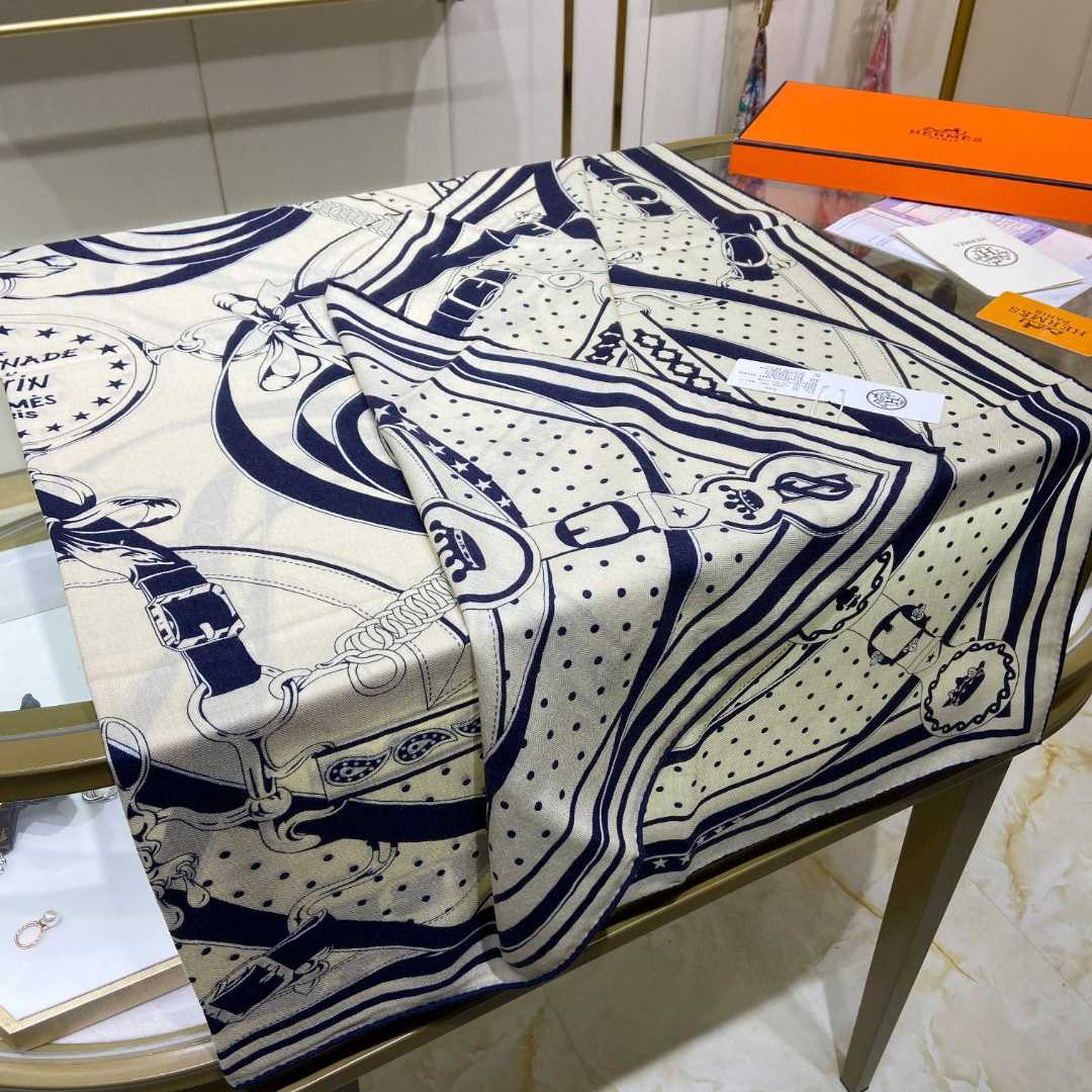Hermes La Promenade Du Matin Bandana Shawl 140 - PerfectKickZ