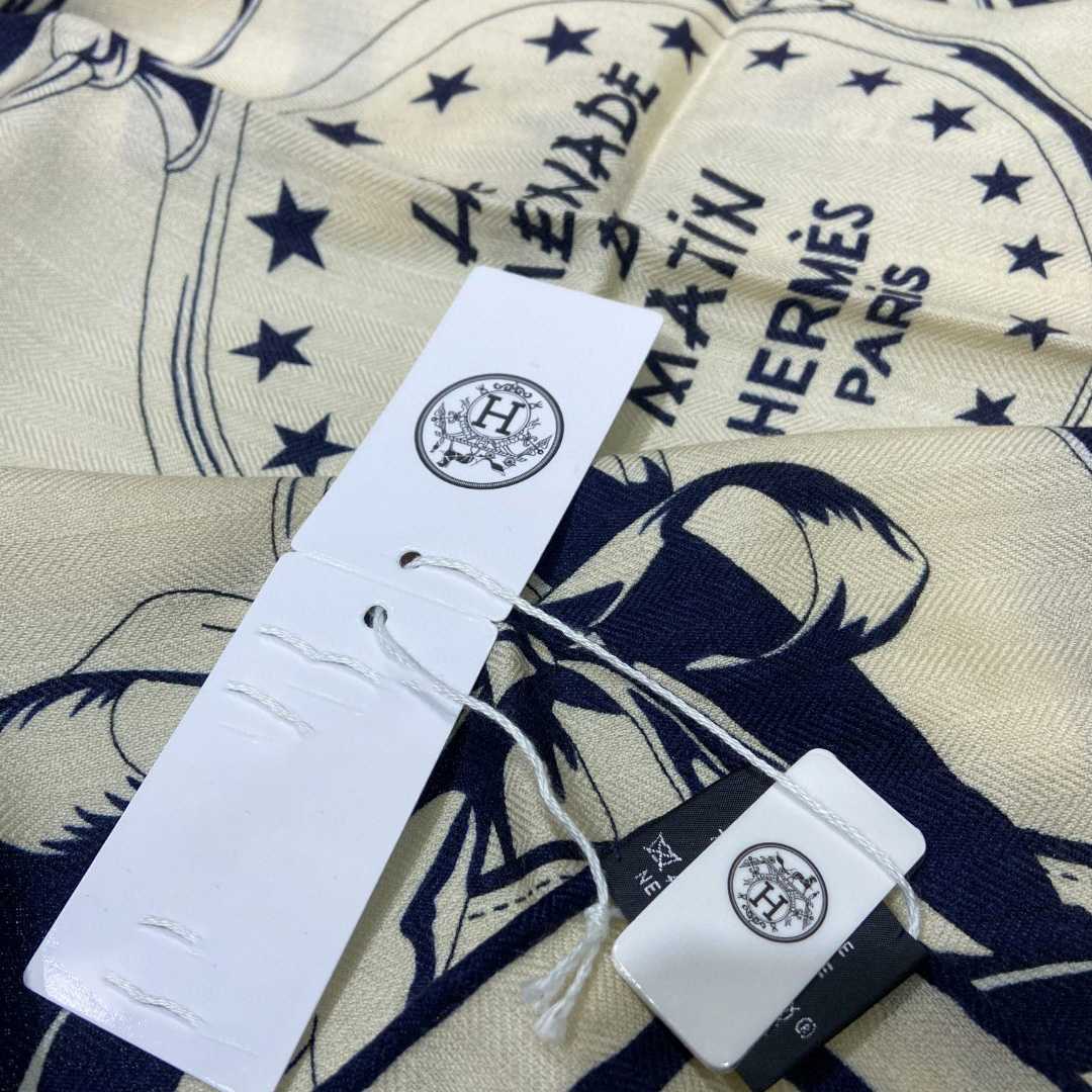 Hermes La Promenade Du Matin Bandana Shawl 140 - PerfectKickZ