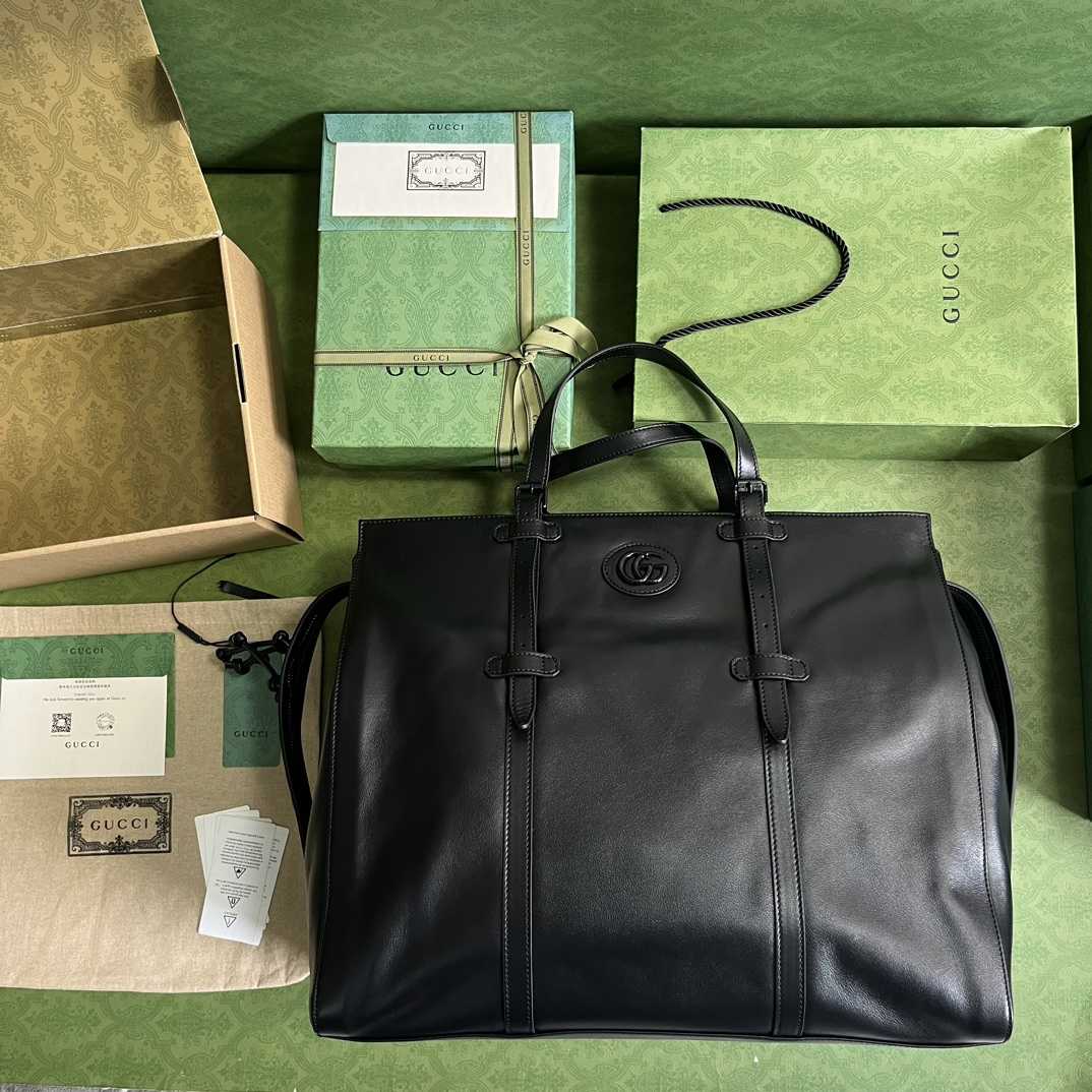 Gucci Large Tote Bag With Tonal Double G (47-36-24cm) - PerfectKickZ