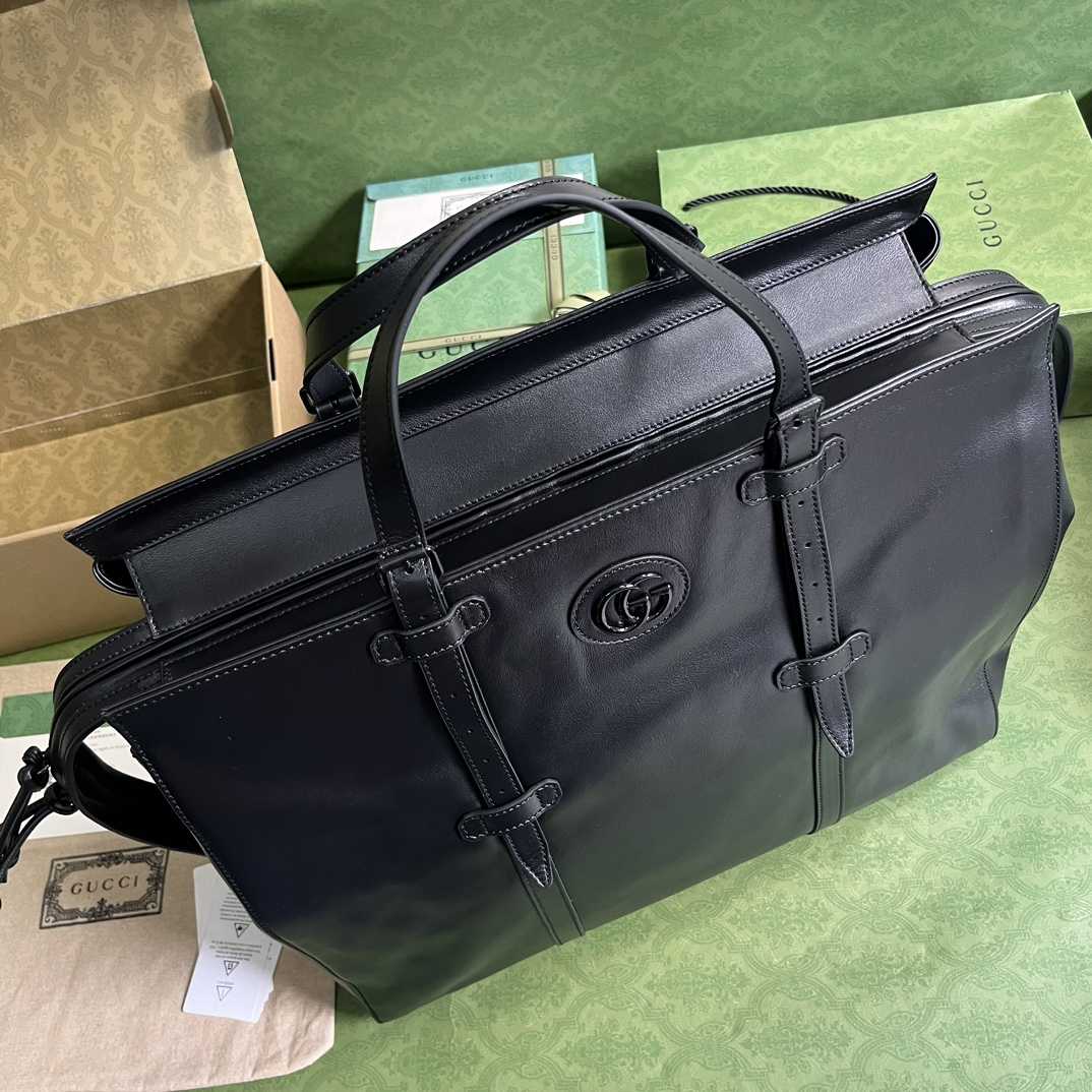 Gucci Large Tote Bag With Tonal Double G (47-36-24cm) - 