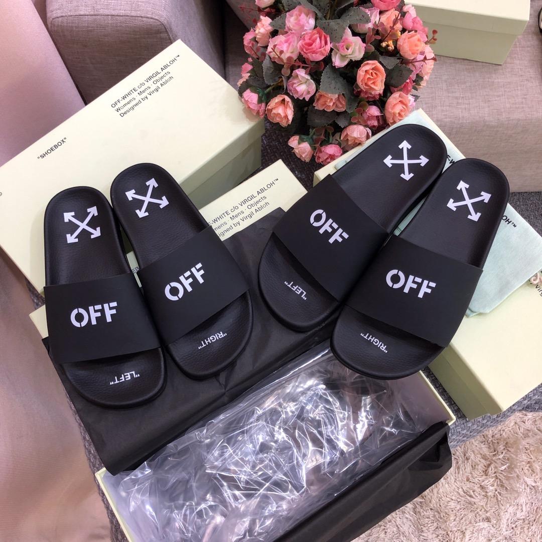Off White Printed Pool Slider - PerfectKickZ