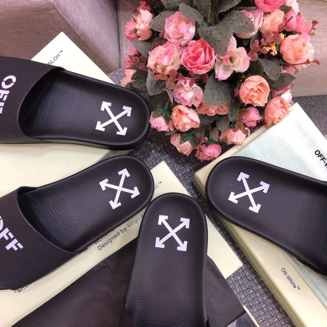 Off White Printed Pool Slider - 