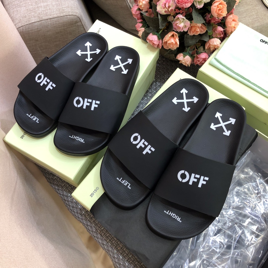 Off White Printed Pool Slider - 