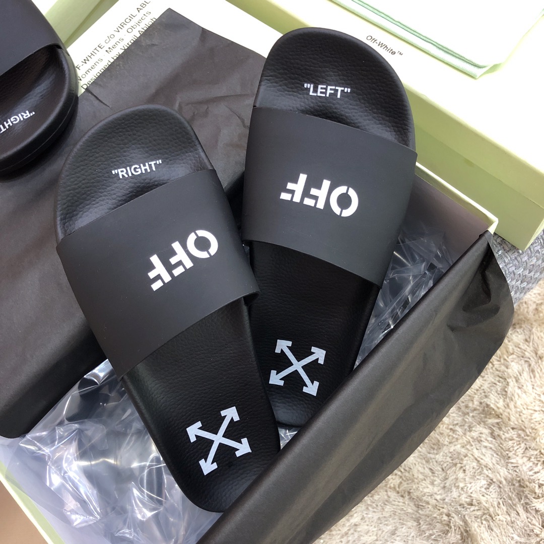 Off White Printed Pool Slider - 